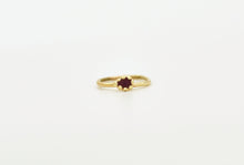 Load image into Gallery viewer, 14k Gold Purple Drop Nose Ring
