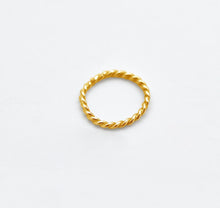 Load image into Gallery viewer, 14K Solid Gold Twisted Hoop Nose Earring - Sarah
