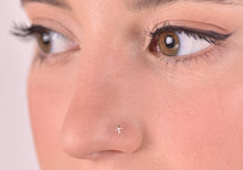 Load image into Gallery viewer, 14k Gold Star Nose Stud  - Abigail
