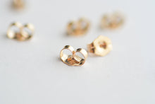 Load image into Gallery viewer, 14k Solid Gold Weeding Stud Earrings - ONE PAIR - Melanie
