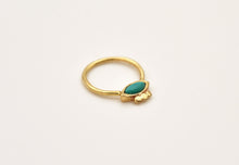 Load image into Gallery viewer, 14K Solid Gold Evil Eye Turquoise Nose Hoop - Bella
