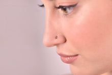 Load image into Gallery viewer, 14k Solid Gold Geometric Nose Stud
