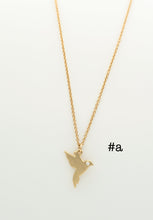 Load image into Gallery viewer, 14k Gold Flying Bird Pendant with Diamond
