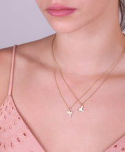 Load image into Gallery viewer, 14k Gold Flying Bird Pendant with Diamond
