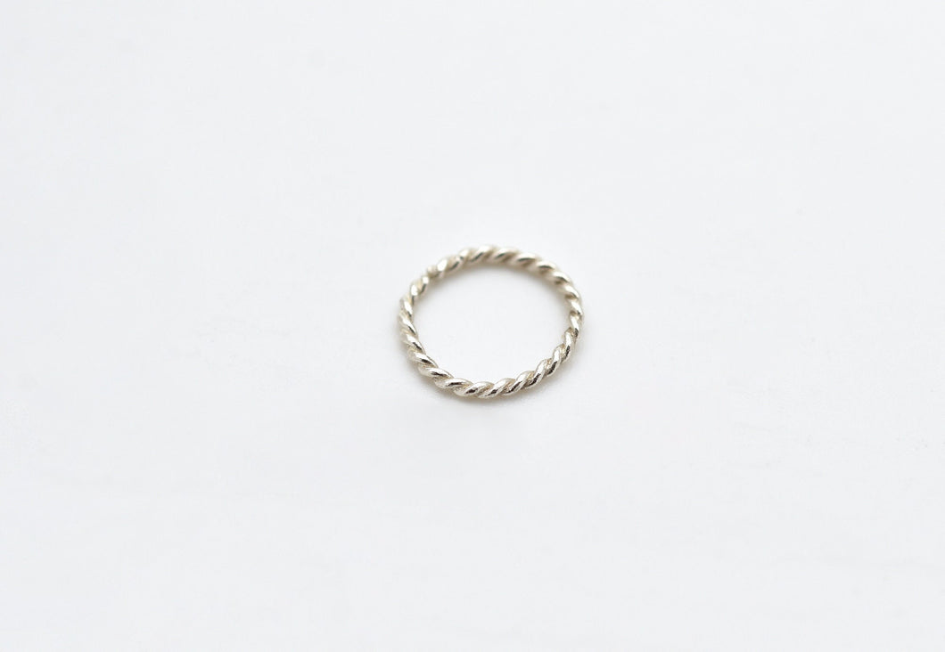 Silver Twisted Nose Hoop