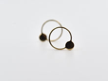 Load image into Gallery viewer, 14k Solid Circle with Dot Stud Earrings
