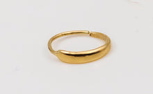 Load image into Gallery viewer, 14K Solid Gold Moon Shape Asymmetrical Hoop Earring - Alexandra

