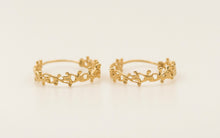 Load image into Gallery viewer, 14k Gold Boho Lace Hoop Earrings

