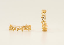 Load image into Gallery viewer, 14k Gold Boho Lace Hoop Earrings
