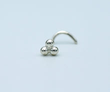 Load image into Gallery viewer, Silver Tiny Balls Nose Stud
