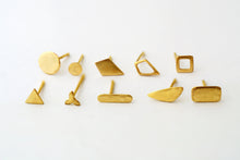 Load image into Gallery viewer, 14K Gold Tiny Geometric Earrings
