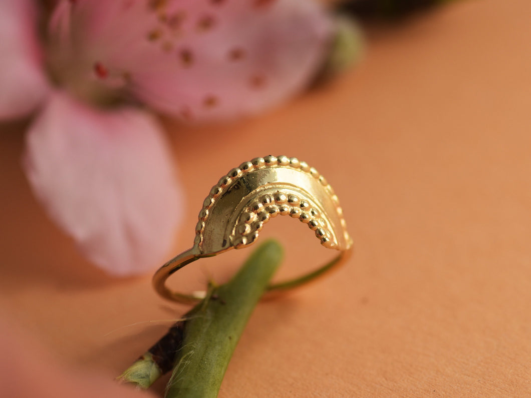 14k Gold Boho Sun Ring