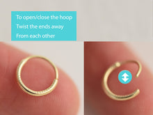 Load image into Gallery viewer, 14k Gold Pipe Hoop Ring
