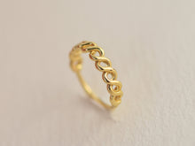 Load image into Gallery viewer, 14k Gold Twisty Hoop Ring
