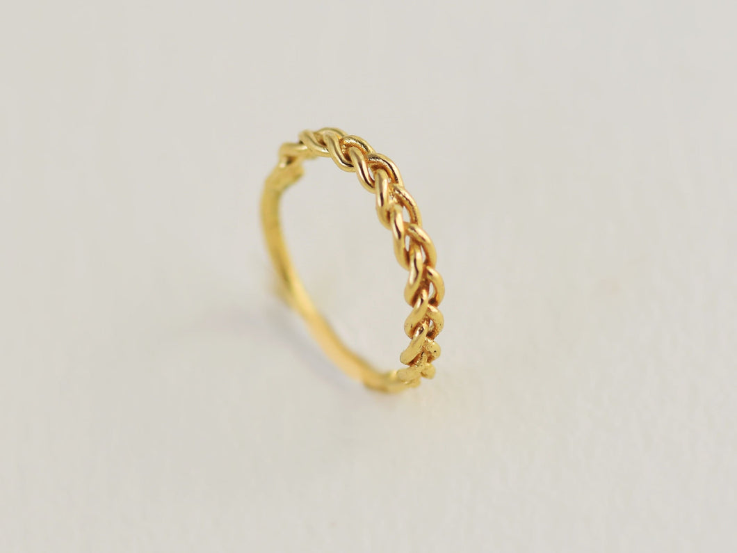 14k Gold Braided Nose Ring
