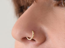 Load image into Gallery viewer, 14k Gold Twisty Nose Ring
