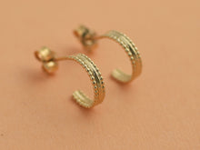 Load image into Gallery viewer, 14k Gold Minimal Hoop Earrings
