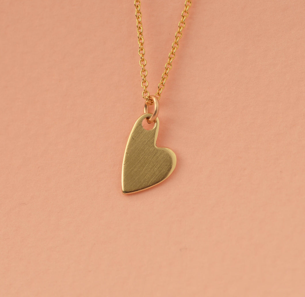 14k Gold Tiny Heart Pendant