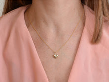 Load image into Gallery viewer, 14k Gold Evil Eye Heart Pendant

