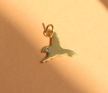 Load image into Gallery viewer, 14k Gold Bird Pendant with Diamond
