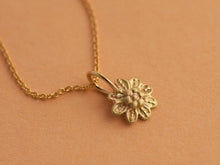 Load image into Gallery viewer, 14k Gold Daisy Pendant
